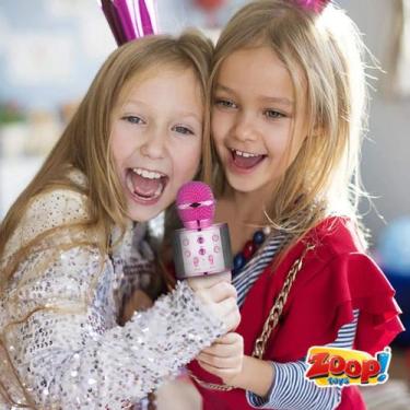 Imagem de Microfone Infantil Karaoke Bluetooth Star Voice - Zoop Toys, Rosa