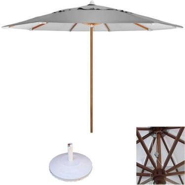 Imagem de Guarda Sol 3m com Base Aluminio Para Mesa Piscina E Jardim - Nossa Kas