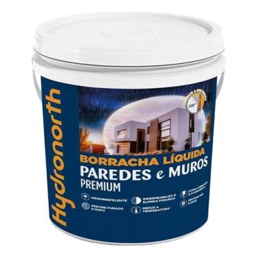 Imagem de Tinta Acrilica Emborrachada Paredes E Muros 3,2lt Hydronorth, Branco