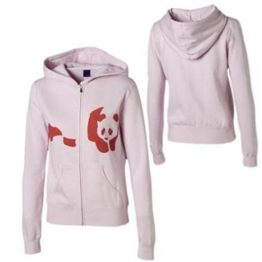 Imagem de Enjoi Lã feminina Fuzzy Panda com zíper, rosa, médio