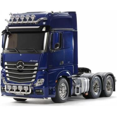 Imagem de Automodelo Caminhão Semi-Truck Tamiya 1/14 Mercedes Benz 6X4, Azul