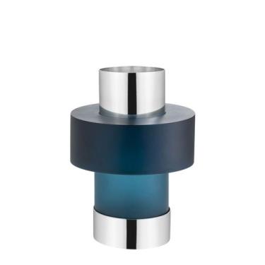 Imagem de Vaso Alto Ravie Prata Deep Ocean Blue - St James