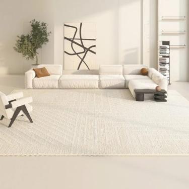 Imagem de Moda Decoração Sala de estar Tapete Quarto Casa Simples Tapete de Pelúcia Preto e Branco Linha Macia Tapete, SY838, QD, 160X200cm