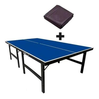 Imagem de MESA DE PING PONG MDF 18mm 1019 KLOPF + Capa Para Mesa Aberta