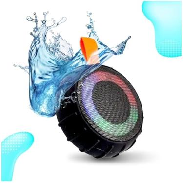 Imagem de Caixa de Som Bluetooth à Prova de Água, Portátil, TWS IP66, com Clip para Pendurar