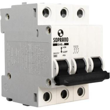 Imagem de Disjuntor Trifásico Trilho Din 16a Soprano Curva C