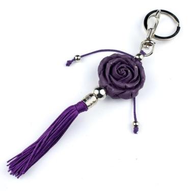Imagem de Chaveiro Rosa Lilás Nanã 16 cm em Resina - Lua Mística - 100% Original