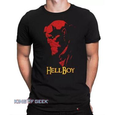 Imagem de Camiseta Hellboy Filme Camisa Geek Série Blusa Preta Algodão - KING OF