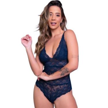 Imagem de Body Decote Lingerie Transparente Casual Blogueira - Bella Fiore Modas