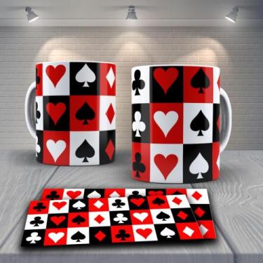 Imagem de Caneca Xícara  Baralho Truco Naipes Personalizada Zap Copas Espadilha 