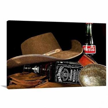 Imagem de Quadro Bebidas Jack Daniel's Bar com Tela em Tecido - Wall Frame