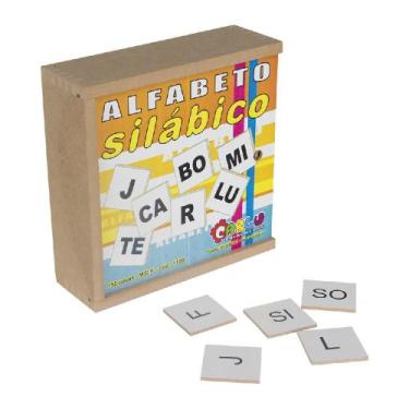 Imagem de Alfabeto silábico 150 peças - MDF - caixa de madeira  - Carlu