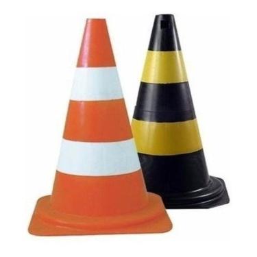 Imagem de 15x Cones Sinalização Rígido Plt 50cm De Trânsito 15unidades - PROTEPL