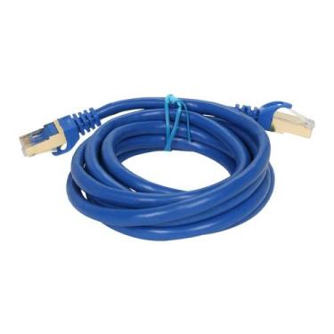 Imagem de Cabo de Rede FTP (Patch Cord) RJ45 Cat 7 - Blindado - 2.5 metros - Azu