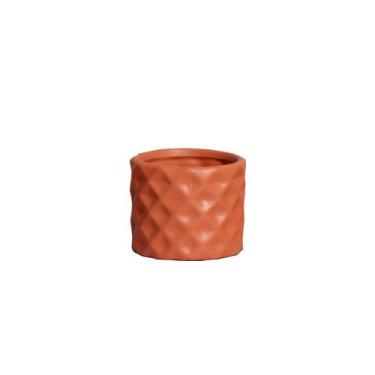 Imagem de Cachepot Decorativo em Cerâmica Home Modelo Diamante G Terracota - Sar
