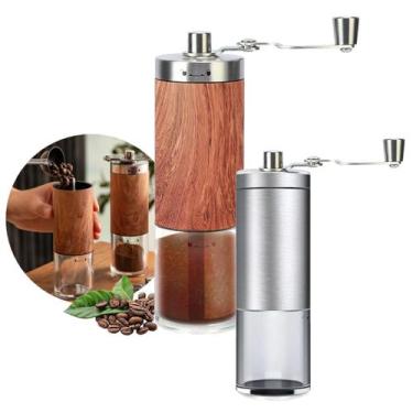 Imagem de Moedor De Café Manual Madeira E Inox Moagem Cerâmica Gourmet - UnyHome