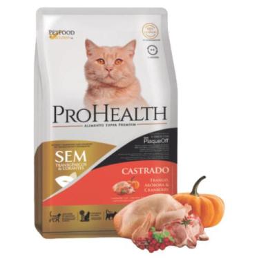 Imagem de Ração Pro Health Gato Adulto Castrado Salmão e Damasco 1KG - PET FOOD 