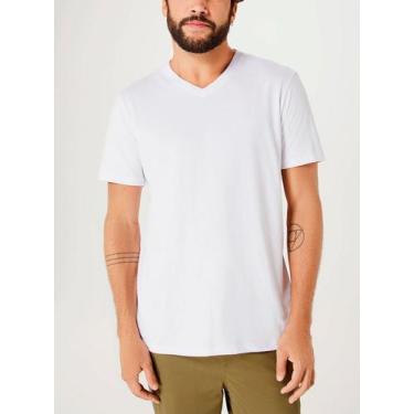 Imagem de Camiseta Manga Curta Hering 022B Masculina Decote V World Algodão T. P
