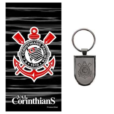 Imagem de Kit Corinthians Oficial - Toalha De Banho Buettner + Chaveiro - Adulto