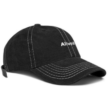 Imagem de Boné Alive Dad Hat White Line Preto-Unissex