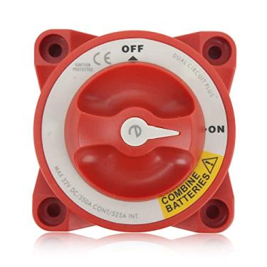 Imagem de LOCADENCE Interruptor de desconexão de bateria 350A, interruptor de corte do isolador mestre à prova d'água, interruptor mestre de desconexão com 4 pinos para barcos, pequenos iates, trailers,