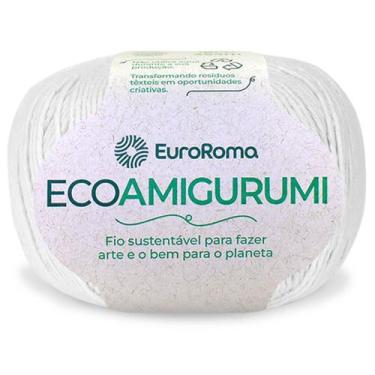Imagem de Fio Ecoamigurumi Euroroma 254m Linha Amigurumi Várias Cores, 0200 - Br