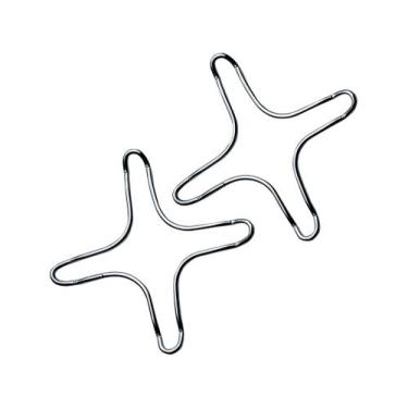 Imagem de Redutor de Grelha de Fogão Inox Ghidini Daily - 2 Unidades, Prata