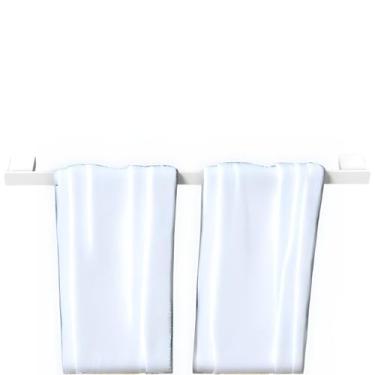 Imagem de Porta Toalhas De Banho Branco Fixação Dupla SF.Master - ShopForte