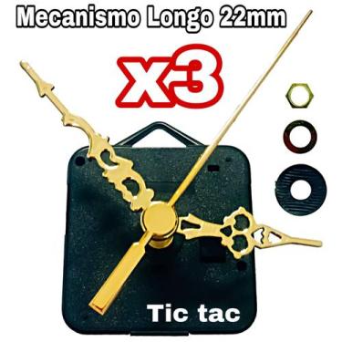 Imagem de 3 Máquinas Para Montar Relógio De Parede Personalizado 22mm Ponteiros 