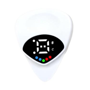 Imagem de Luwecf Afinador de guitarra, afinador de calibração acústica portátil com display lcd, afinador eletrônico digital, para baixo e ukulele