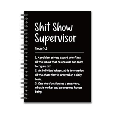 Imagem de YAZMEEN Caderno espiral em branco supervisor (160 páginas) Sxxt Show Supervisor Definição Caderno capa dura presente de apreciação de supervisor engraçado diário de presente para supervisor, chefe,