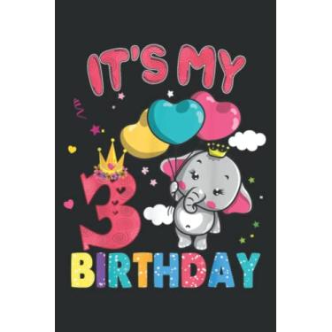 Imagem de 3 Years Old 3Rd Birthday Elephants Girls Awesome Since 2019 Good: FLOWER JOURNAL: 6" x 9", 120 Pages, Ruled Notebooks, Lined Paper,Memo Diary Subject Planner.