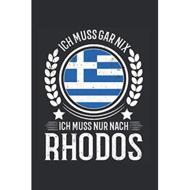 Imagem de Rhodos Reise Notizbuch: Griechenland Urlaub Reise Geschenk / 6x9 Zoll / 120 karierte Seiten