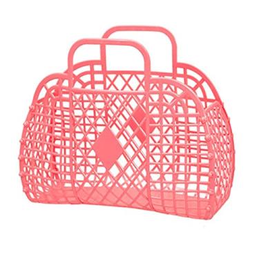 Imagem de Cesta de Armazenamento Oca de Plástico, Saco Dobrável para Roupas de Brinquedos Domésticos Com Design Desmontado Portátil, Adequado para Compras de (250x110x220mm/9,84x4,33x8,66