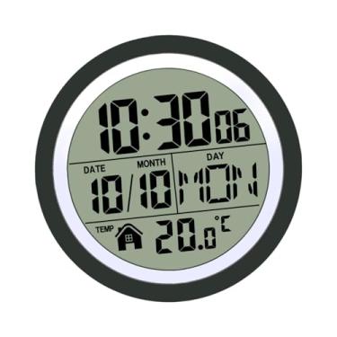 Imagem de Generic Relógio de parede digital para chuveiro, relógio de parede interno prático e pequeno para cozinha e quarto, Preto