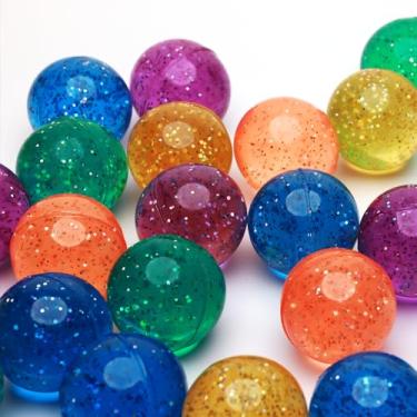 Imagem de Entervending Bolas saltitantes – Bolas de glitter a granel – Lembranças de festa – Bolas de borracha para crianças – Bola grande de 45 mm – Bolas super saltitantes de presente para crianças (12 peças)
