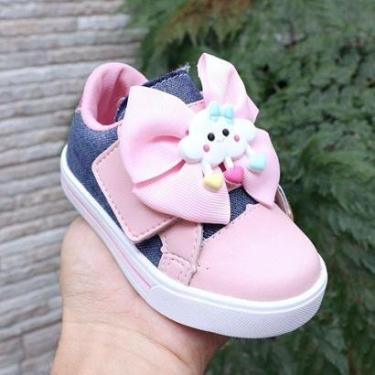 Imagem de Tênis Laço Nuvem De Velcro Infantil  Menina Delicado-Feminino