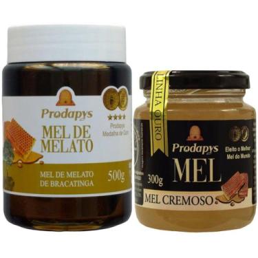 Imagem de Mel Melato de Bracatinga 500g e Mel Cremoso Linha Ouro 300g - Prodapys