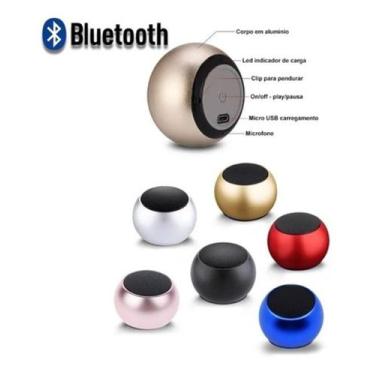 Imagem de Caixinha Som Bluetooth Tws Metal Mini Speaker Amplificada 3w - NGC