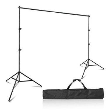 Imagem de Suporte de Fundo Infinito Fotográfico 3 Barras 2 Metros + Bolsa - TUDO