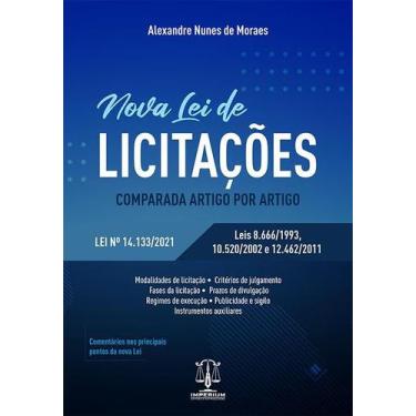Imagem de Nova lei de licitações - comparada artigo por artigo - Editora Imperiu