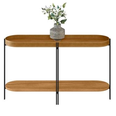 Imagem de Aparador Para Sala Com Tampo Arredondado Mônica Nature