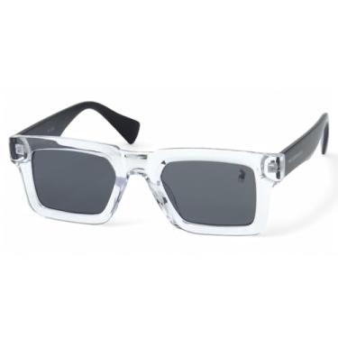 Imagem de Óculos de Sol Unissex Polo London Club, design estiloso e casual com Lente Proteção UV400 - Kit contém Case Couro ECO (Preto cristal)