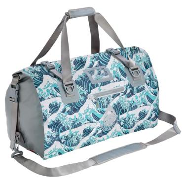 Imagem de Skog Å Kust Duffelsak Bolsa esportiva resistente à prova d'água – Bolsa de equipamentos para esportes, viagens e mais – tamanhos de 40, 60 e 90 litros, Ondas, 60L