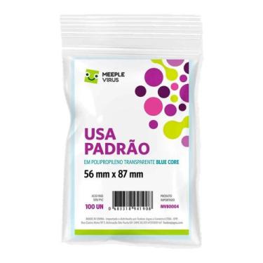 Imagem de Shields Sleeves Padrão USA 56 X 87mm Blue Core Meeple Virus 100 unidad