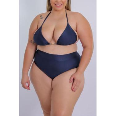 Imagem de Biquini Feminino Plus Size Top Cortininha Calcinha Hot Paint Cos ALto 