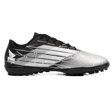 Imagem de Chuteira masculina society costurada antiderrapante sintético grama futebol