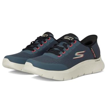 Imagem de Skechers Tênis masculino Hands Free Slip-ins Go Walk Flex-Netro, Prata/castanho acinzentado, 42