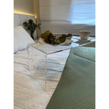 Imagem de Bandeja Café da Manhã em acrílico / Suporte Notebook com alça