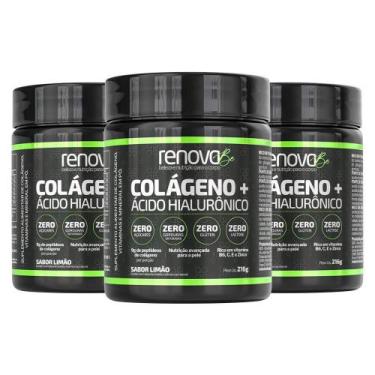 Imagem de Renova Be Colágeno Limão + Ácido Hialurônico Loja Oficial 3 Unid - REN